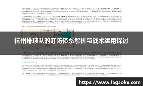 杭州排球队的盯防体系解析与战术运用探讨